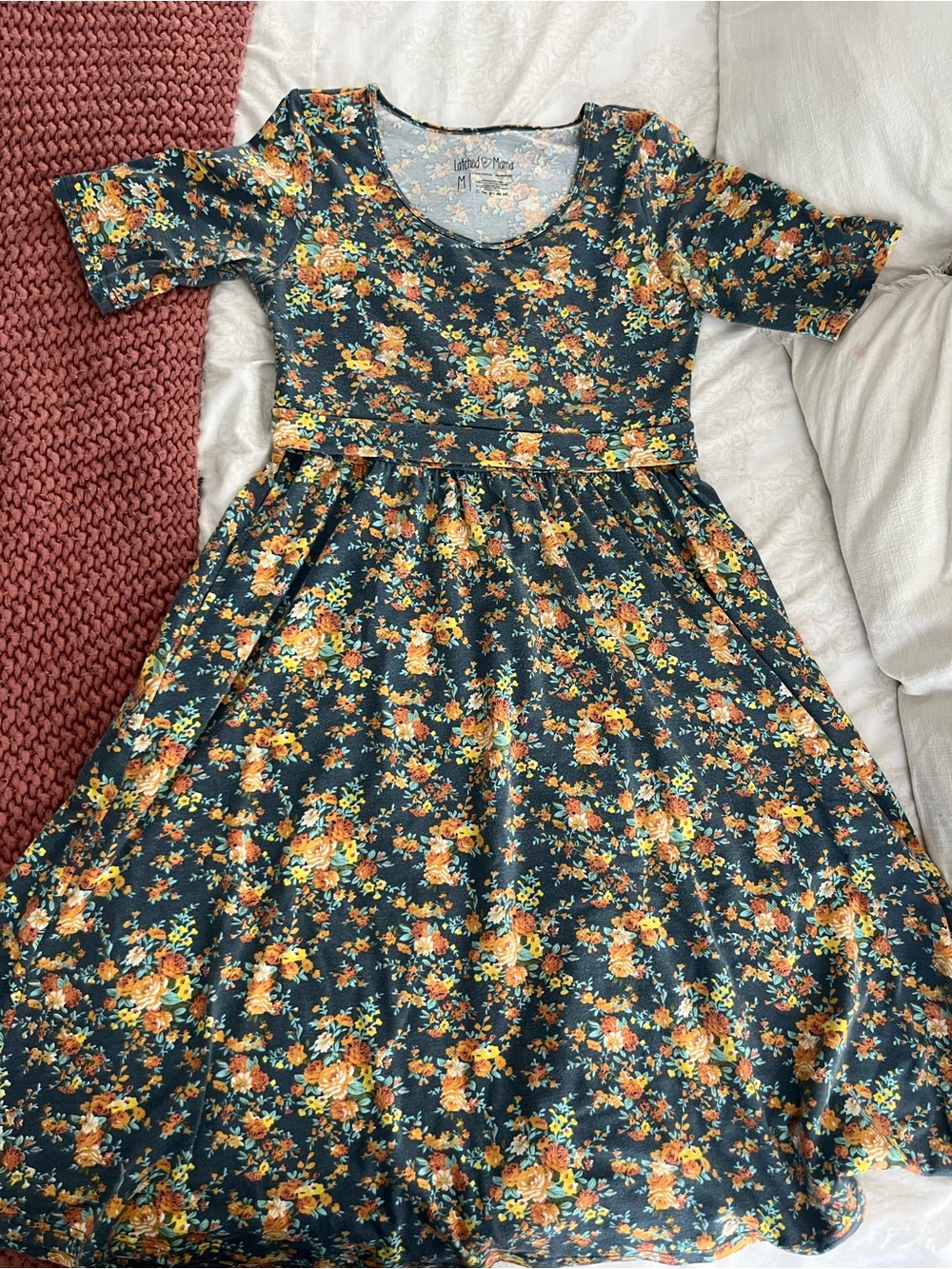 Latched Mama Nursing Floral Midi Dress